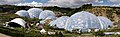 Vue panoramique du dôme géodésique de l'Eden Project, Nicholas Grimshaw