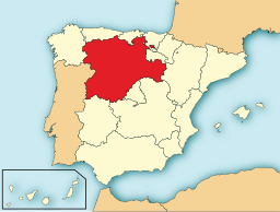 Regionens läge i Spanien.