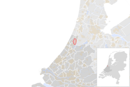 Locatie van de gemeente Lisse (gemeentegrenzen CBS 2016)