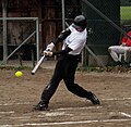 Venstrehåndet softball batter