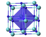 Zirconium carbide in the unit cell