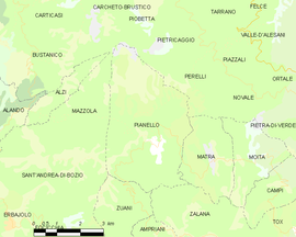 Mapa obce Pianello