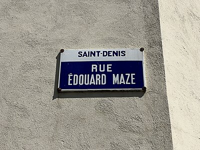 La rue Édouard-Mazé à Saint-Denis.