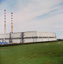 Full view of the ringsend powerstation and towers.