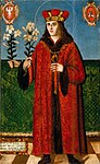 Saint Casimir with Gediminas' Cap, painted in circa 1594