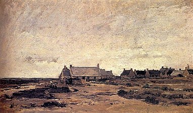 Charles-François Daubigny, Le Village de Kérity en Bretagne, localisation inconnue.