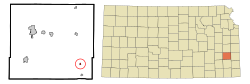 Location within Allen County and Kansas