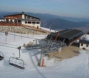 Le restaurant d'altitude Le Pré du Preys en 2007.