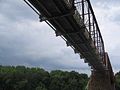 Underside of the rail bridge, showing the main deck supports