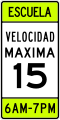 S5-1(15) School speed limit when flashing (15 mph)