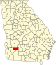 State map highlighting Dougherty County