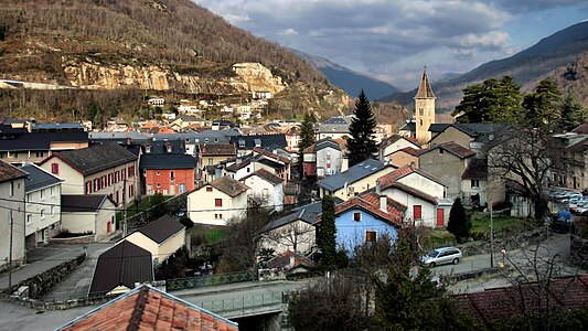 Ax-les-Thermes - vue aérienne.