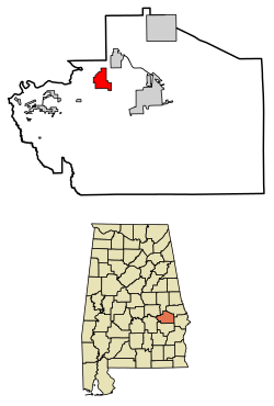 Location in Macon County, Alabama