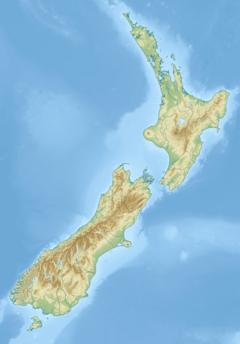 A map of New Zealand with a green dot indicating the location of the township of Kerikeri, where the Stone Store is.