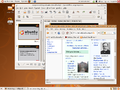 Live CD of Ubuntu, running Firefox, OpenOffice.org