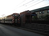 A second generation Nippon Sharyo Highliner on Metra Electric at Bryn Mawr.