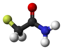 Ball-and-stick model of fluoroacetamide