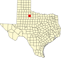 Map of Texas highlighting King County