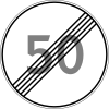 3.25 End of the maximum speed limit zone