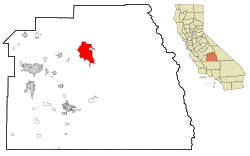 Location in Tulare County and the state of California