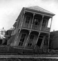 Twisted house, Galveston hurricane, 1900