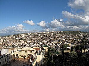 Panorâmica da almedina de Fez