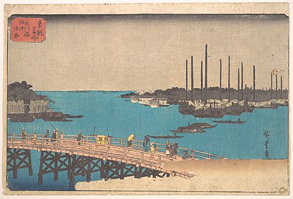 Eitai Bridge and Tsukuda – Hiroshige, 1830