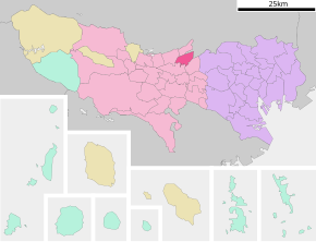 Poziția localității Higashikurume