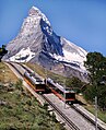 Gornergratbanen med Matterhorn i bakgrunnen