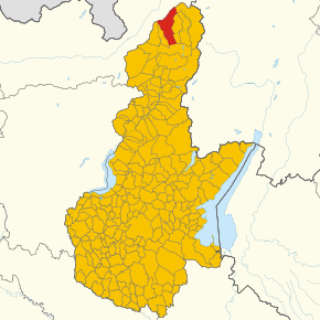 Poziția localității Vezza d'Oglio