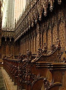 The choir stalls