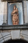 The entrance of the church