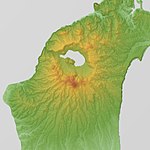 火山体の地形図