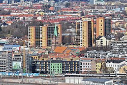 Grønland og blokkene på Enerhaugen sett fra Ekeberg