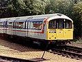 Class 483 unit No. 001 on display at Ryde depot in 1989, shortly after transfer to the Isle of Wight. It carries British Rail's Network SouthEast livery.