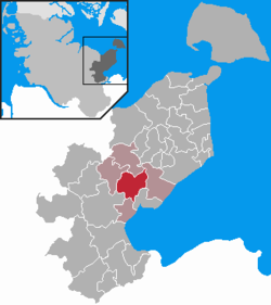 Elhelyezkedése Schleswig-Holstein térképén