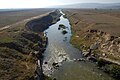 Râul Bârlad fotografiat în apropiere de Muntenii de Jos