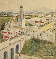 Hand drawn illustration of Balboa Park