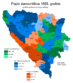 Etnička struktura Bosne i Hercegovine u 1895. godini.