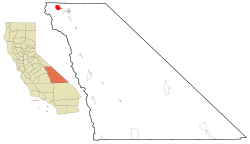 Location in Inyo County and the state of California