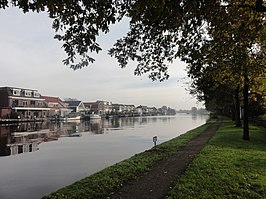 Oude Rijn met jaagpad, nu fietspad, bij Koudekerk