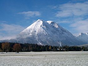 La Hohe Munde vu du nord-est.