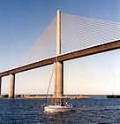 O Sunshine Skyway Bridge.