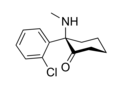 Skeletna formula za (R)-ketamin