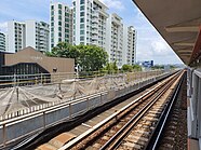 View of the new platform next to the existing track