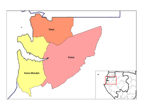 Departamentele provinciei Estuaire