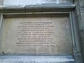 Commemorative plaque on the facade of the church