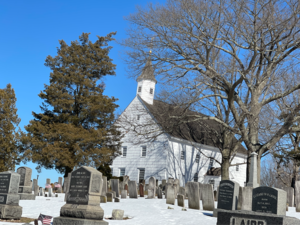 Old Tennent Church in winter