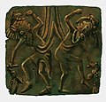 Image 34A illustration of the Upper Bluff Lake Dancing Figures repoussé copper plate, an artifact of the Mississippian culture found at the Saddle Site in Union County, Illinois. Image credit: H. Rowe (from Portal:Illinois/Selected picture)