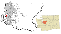 Location of Burien in King County